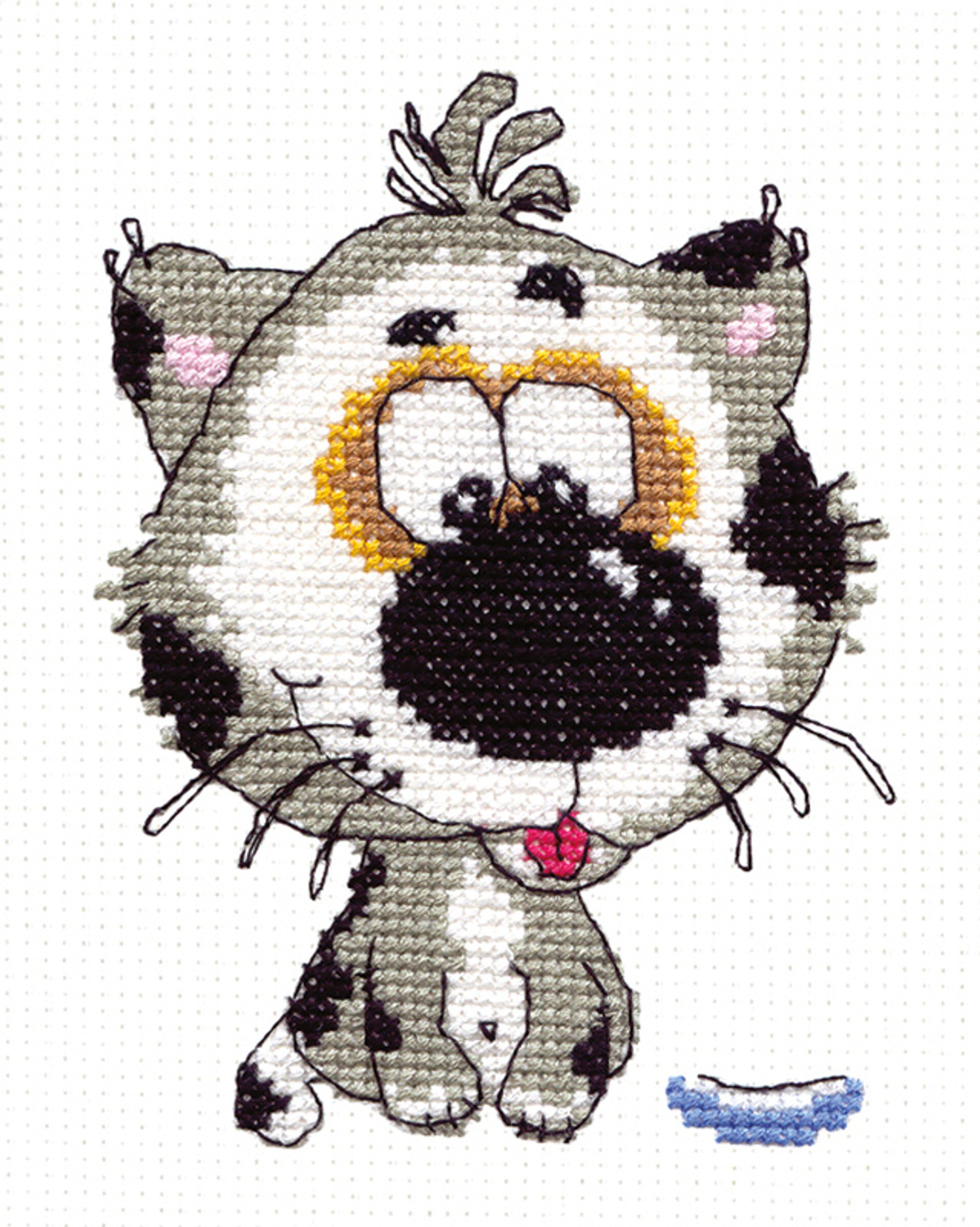 Mew Unprinted Counted Funny Needlework Cross Stitch Kit Magic Needle 26-08  - Veralis