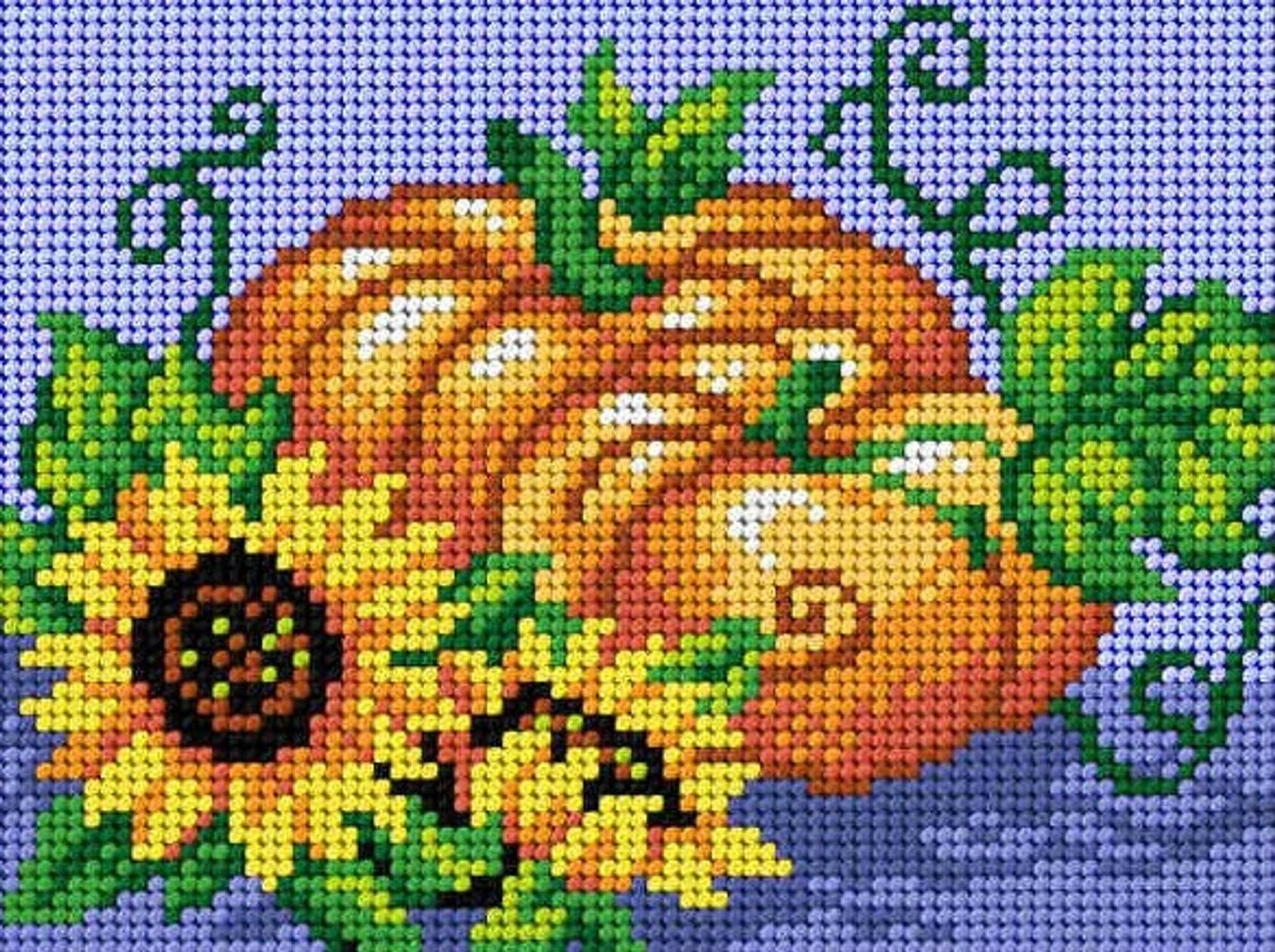 Orchidea Sunflowers Needlepoint Canvas