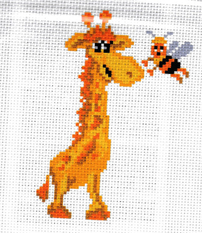 "Giraffe" Printed Cross Stitch Canvas 1300