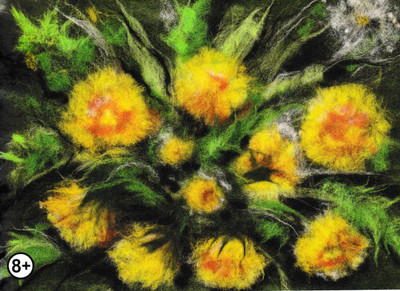 "Dandelions" Painting with wool kit WA-0125