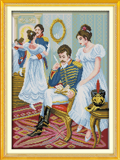 "Dancing party" Printed Embroidery Tapestry / Cross Stitch Needlework 