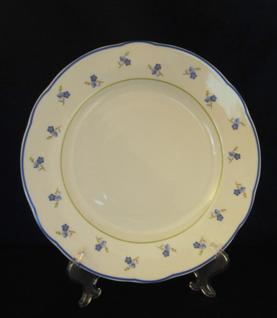 Plate Dinning 9.5", Leander, BERNADOTTE Forget-me-not-flower, Bone China, Porcelain