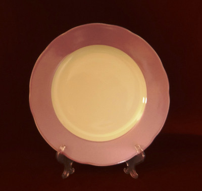 Plate Dining 9.5", Leander, Fialky, Bone China, Porcelain