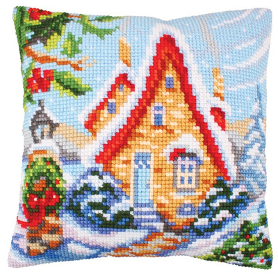 "Fairy Cottage"   Cushion kit for Embroidery 5244