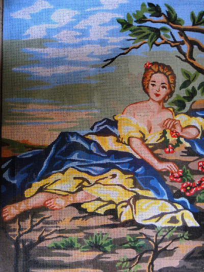 Needlepoint Painted Canvas Cross Stitch Tapestry Kit Gobelin - Winter.  (15.5x19.5)inc E303 By Gobelinl L