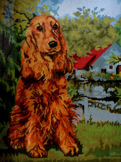 "Doggy" Canvas for  Needlepoint Tapestry Gobelin  Embroidery Gobelin-L  14869