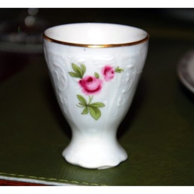 Egg cup, Rose, Bone China Porcelain, Leander