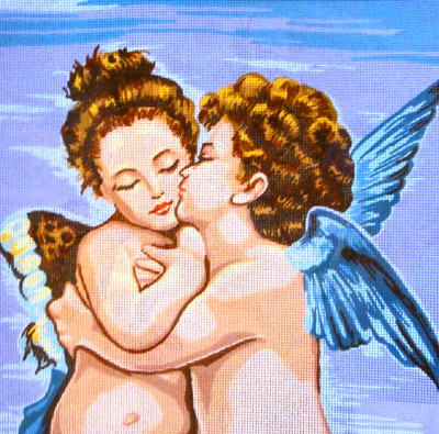 "Angels" Printed Canvas for  Needlepoint Tapestry Gobelin  Embroidery  Gobelin L 46371