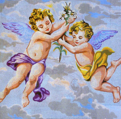 "Angels" Printed Canvas for  Needlepoint Tapestry Gobelin  Embroidery Gobelin L 46375