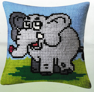 "Elephant" Front Cushion Cross stitch kit for Pillow - GobelinL 01123