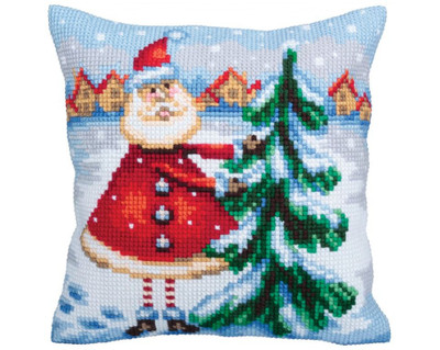 "Santa from Lapland" Cushion kit for Embroidery 5354