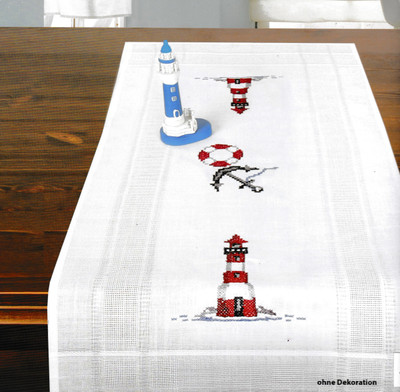 "Lighthouse" Tablerunner Kit for Embroidery Schafer 6957
