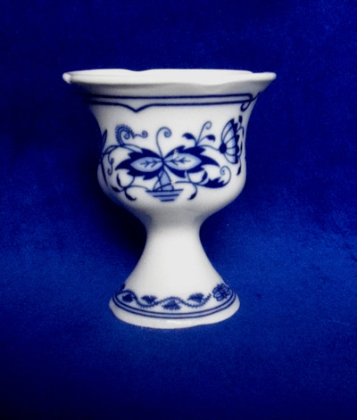 Egg cup Blue Onion Bone China Porcelain, Leander