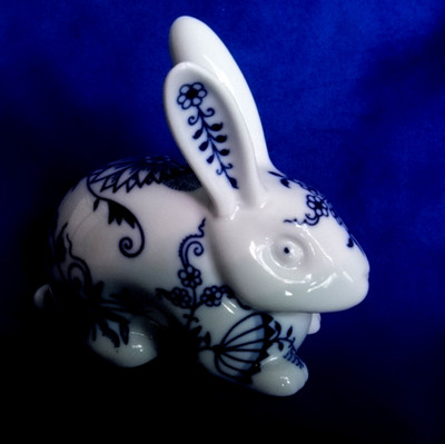 Rabbit Souvenir Сollectable Figure Bone China Czech Porcelain