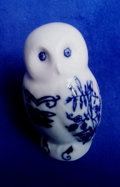 Owl  Souvenir Сollectable Figure Bone China Czech Porcelain