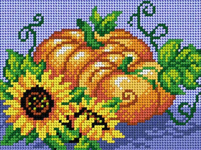 "Pumpkin" Printed Canvas for Cross Stitch Tapestry Gobelin Embroidery Orchidea 2823E
