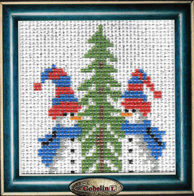 "Snowmen" Printed Needlepoint Tapestry Kit 44303