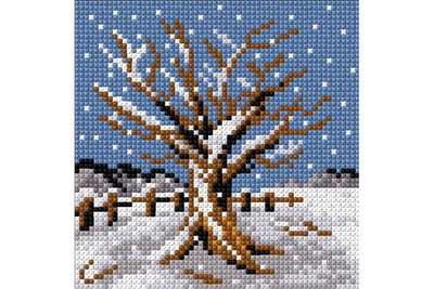 "Frozen Tree" Printed Canvas for Cross Stitch Tapestry Gobelin Embroidery Orchidea 2291