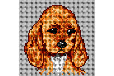 "Spaniel" Printed Canvas for Cross Stitch Tapestry Gobelin Embroidery Orchidea 1469