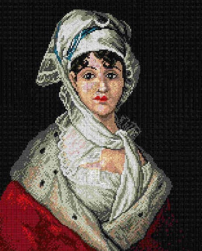 "Antonia Zarate" Printed Canvas for Cross Stitch Tapestry Gobelin Embroidery Orchidea 1898M