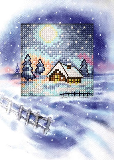  "Christmas" Counted  Cross stitch kit for Greeting Card - Orchidea 6262