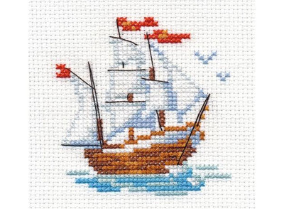 "Little Ship" Unprinted Needlework Kit 0-159