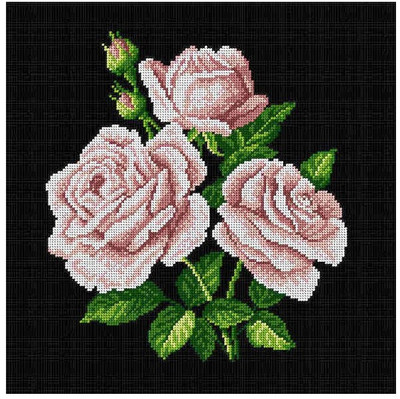 "Bouquet of Roses" Printed Canvas for Cross Stitch Tapestry Gobelin Embroidery Orchidea 1817