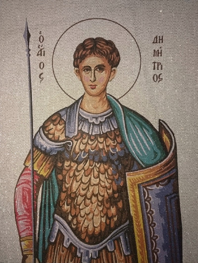 "Dmitrios Icon" Printed Canvas for  Needlepoint Tapestry Gobelin  Embroidery  Gobelin L 14100