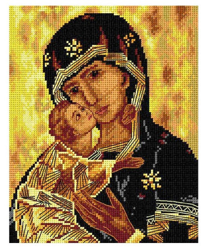 "Madonna and Child" Printed Canvas for Cross Stitch Tapestry Gobelin Embroidery Orchidea 2749