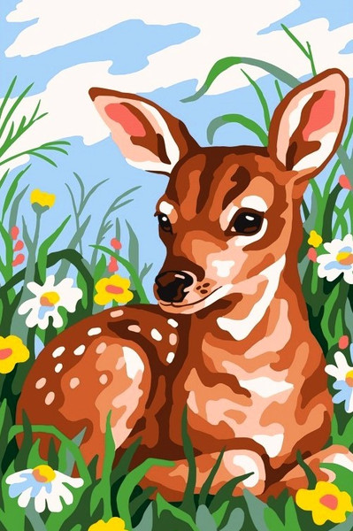 "Fawn" Printed Needlepoint Tapestry  Canvas Collection D'art  6283