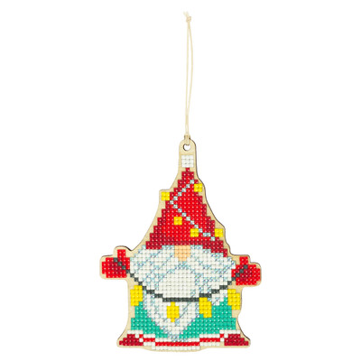 "Gnome" Diamond Painting Kit for Pendant with Wooden Base ALVP-004