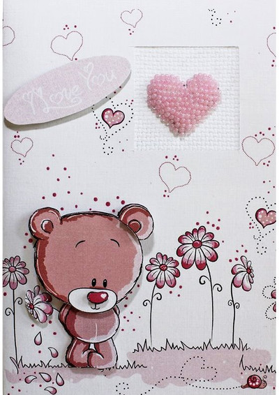 "I love You" Counted  Cross stitch kit for Greeting Card - Luca SP-24