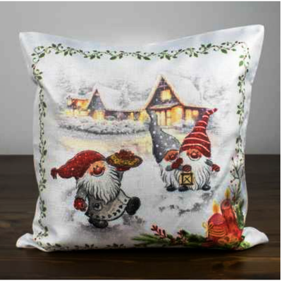 "Christmas Elves" Printed Cushion Cover  08581-501