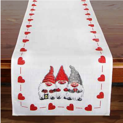 "Christmas Elves" Printed Table Runner  08456-211