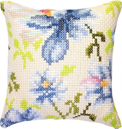 "Spring flowers" Pillow Cross stitch Kit 