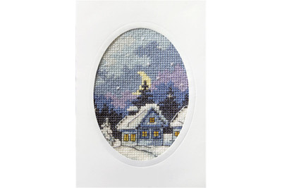 "Christmas" Counted  Cross stitch kit for Greeting Card - Orchidea 6152