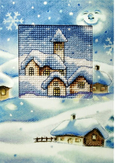 "Christmas" Counted  Cross stitch kit for Greeting Card - Orchidea 6196