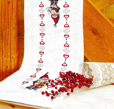 "Gnomes" Table Runner Kit for Embroidery Duftin 8122R