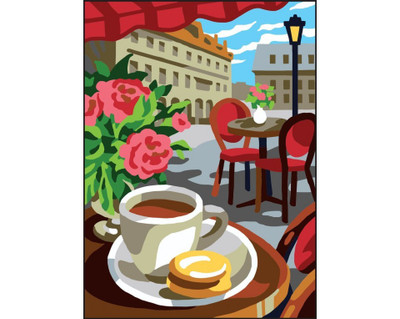 "Cafe" Printed Needlepoint Tapestry  Kit Collection D'art  6321K