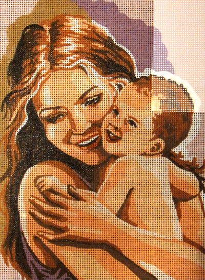 "Life" Printed Needlepoint Tapestry  Canvas Collection D'art  6217
