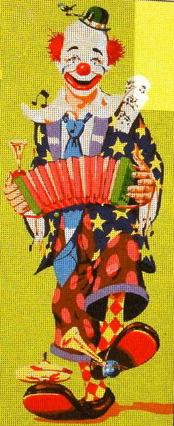 "Clown" Printed Needlepoint Tapestry  Canvas Collection D'art  8058
