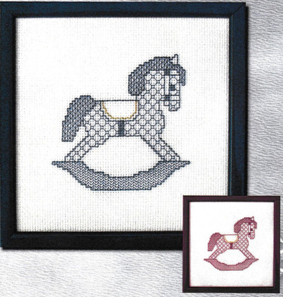Rocking Horse in Pink Embroidery Kit