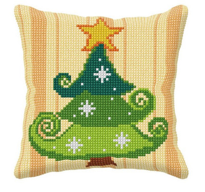 "Christmas Three" Front Cushion Cross stitch kit for Pillow - Orchidea 9008