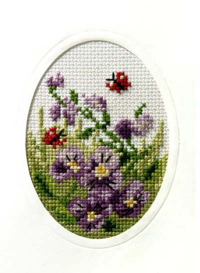 "Summer" Printed Cross stitch kit for Greeting Card - Orchidea 6096