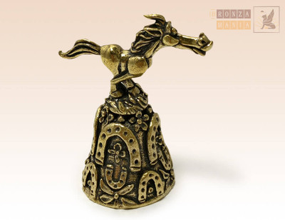"Horse" Souvenir Bell  Figure Statue BronZamania B2188