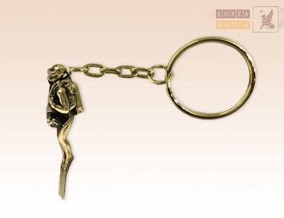 "Diver" Collectible Souvenir Keychain Statue BronZamania B290
