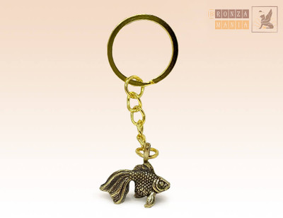 "Golden Fish" Collectible Souvenir Keychain Statue BronZamania B208