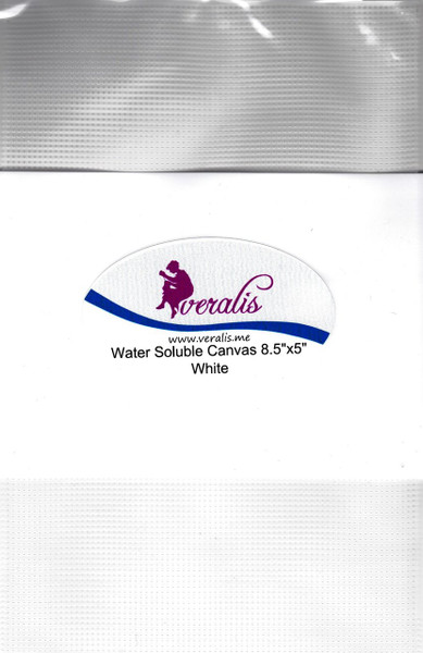 Water Soluble Canvas 8.5"x 5" White 14ct