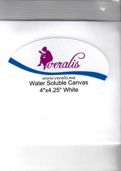 Water Soluble Canvas 4"x4.25"  White 14ct