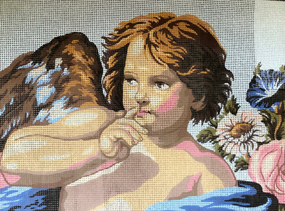 "Cupid" Printed Needlepoint Tapestry Canvas Collection D'art  10304